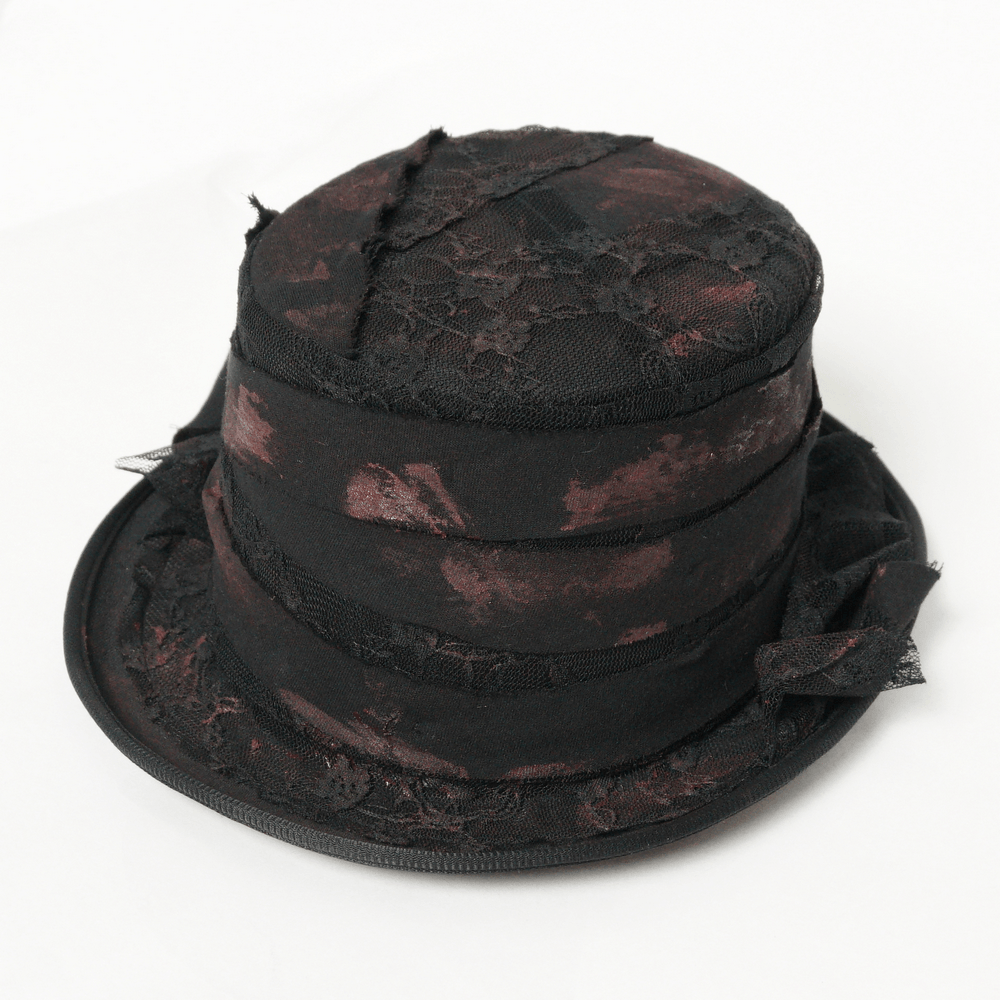 Gorra Gótica con Orejas de Gato y Cadenas con Tachuelas