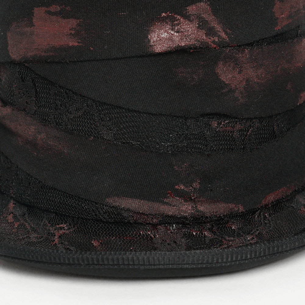 Gorra Gótica con Orejas de Gato y Cadenas con Tachuelas