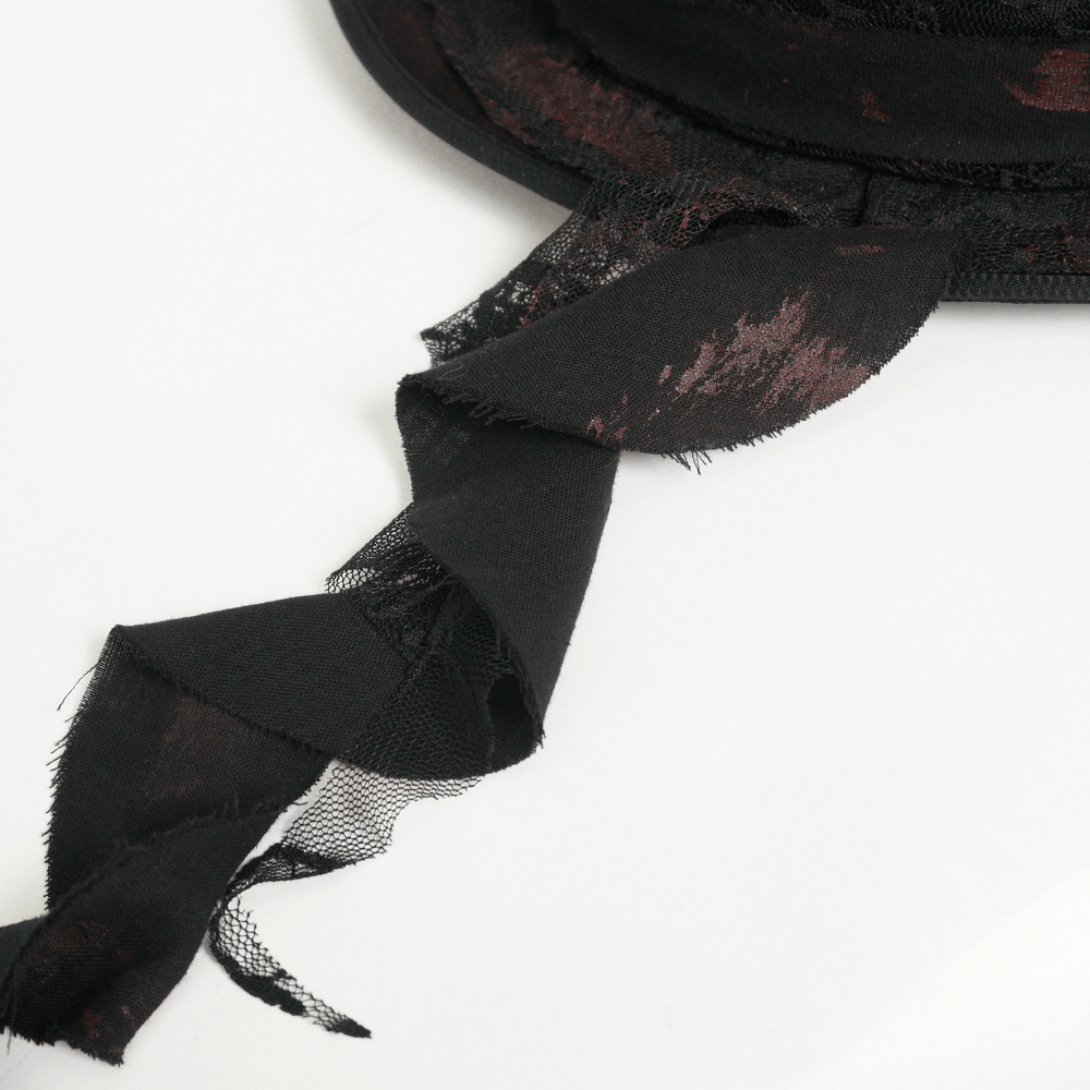 Gorra Gótica con Orejas de Gato y Cadenas con Tachuelas