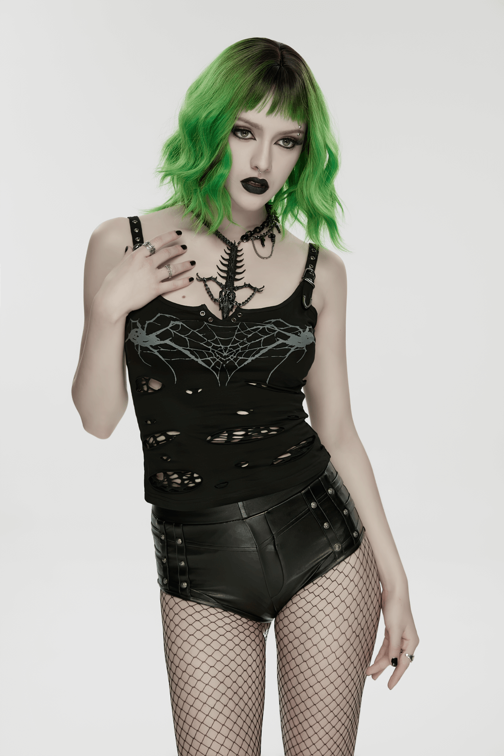 Gotischer Drachenknochen-Kettenanhänger für Punk-Stil