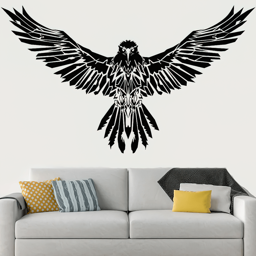 Autocollant en vinyle aile d’aigle gothique pour décoration intérieure sombre