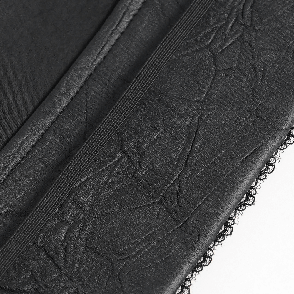 Gothic Evil Eye Notebook Cover with Studded Black Lace Trim