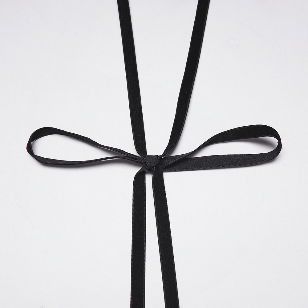 Gothic Feather and Lace Cape with Reversible Design black lace ties detail