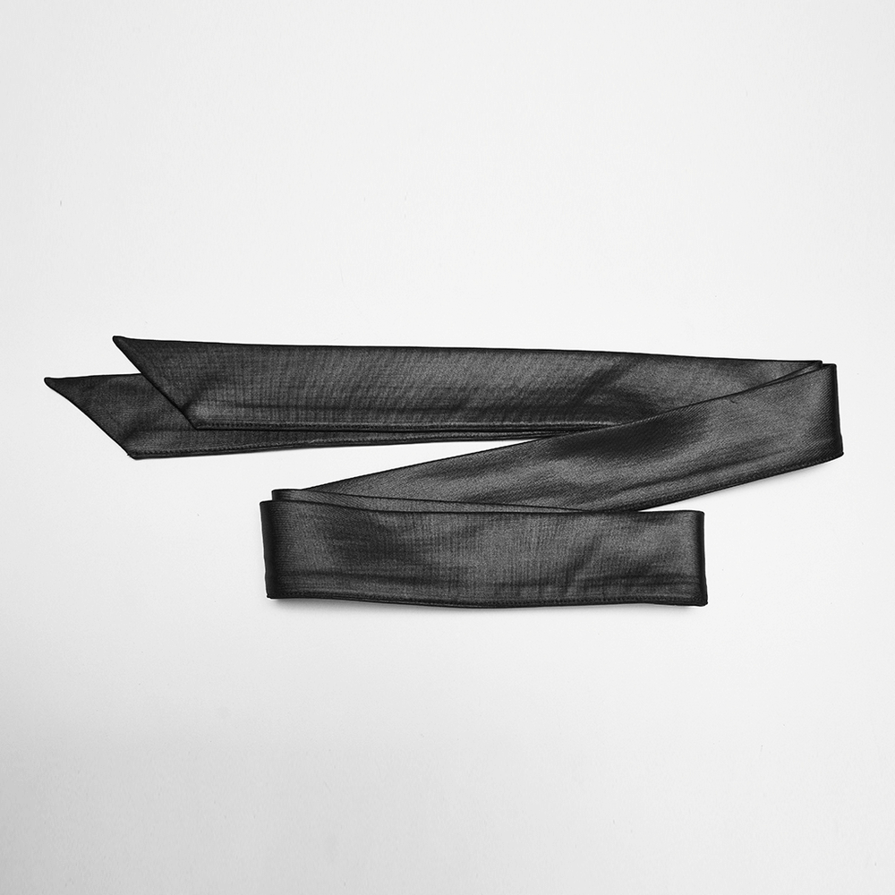 Gotische Damen Kapuzen-Mesh-Cape mit Gürtel im Punk-Stil