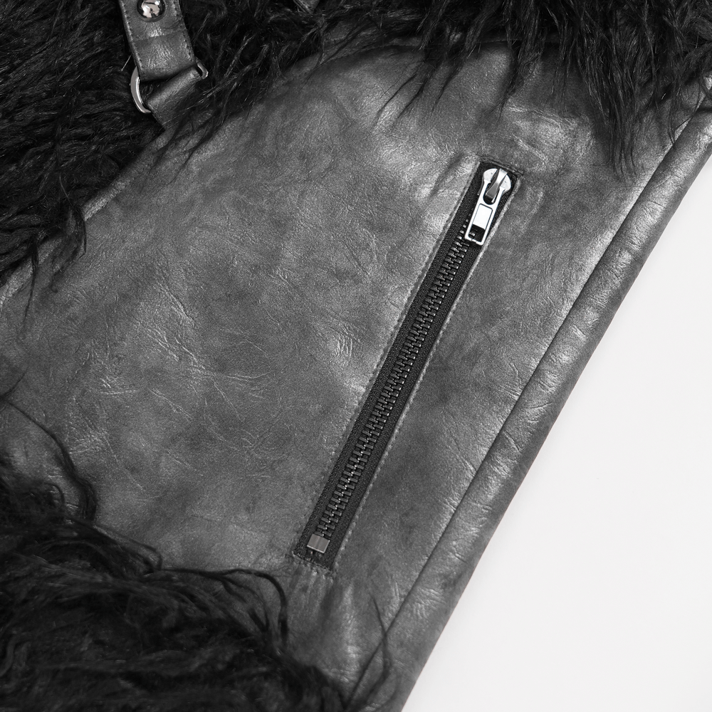 Viktorianischer gotischer Brokatfrack mit weinrotem Samtbesatz