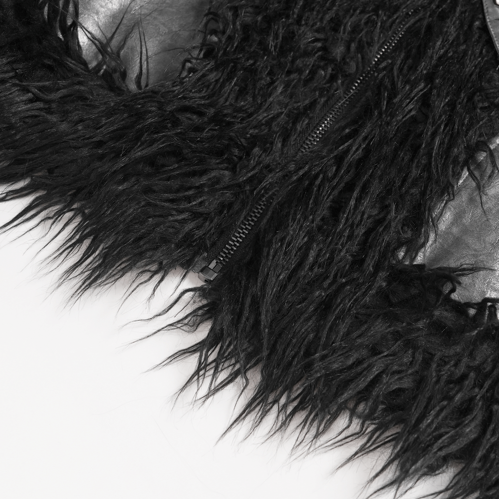 Viktorianischer gotischer Brokatfrack mit weinrotem Samtbesatz