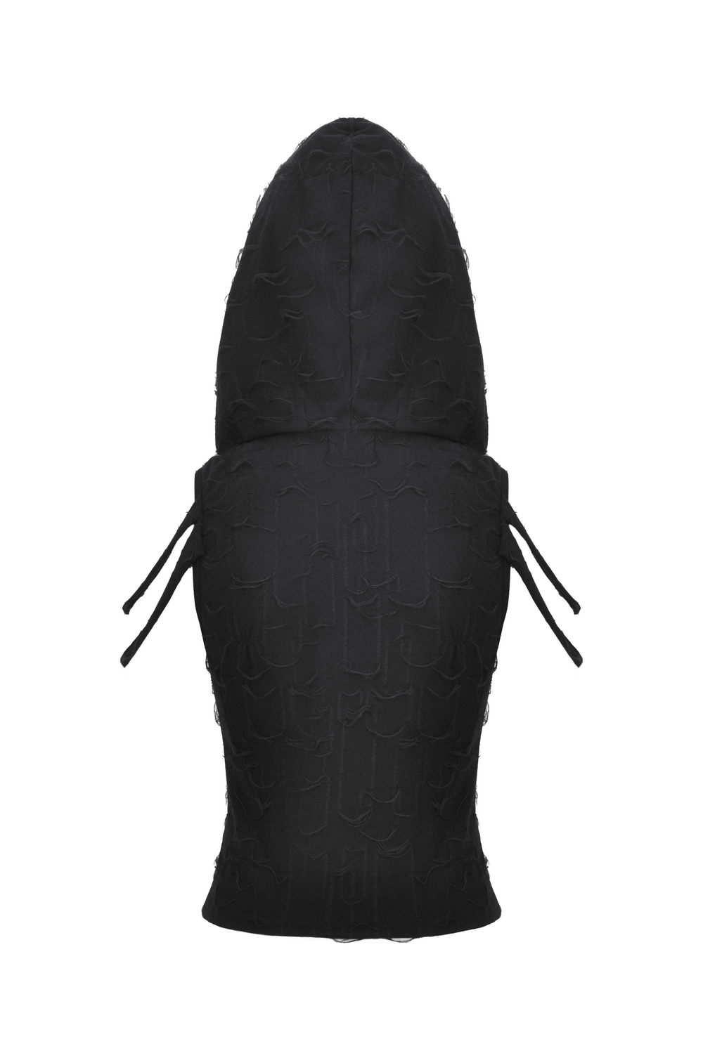 Gothic Hooded Top with Cutouts and Lace-Up Front