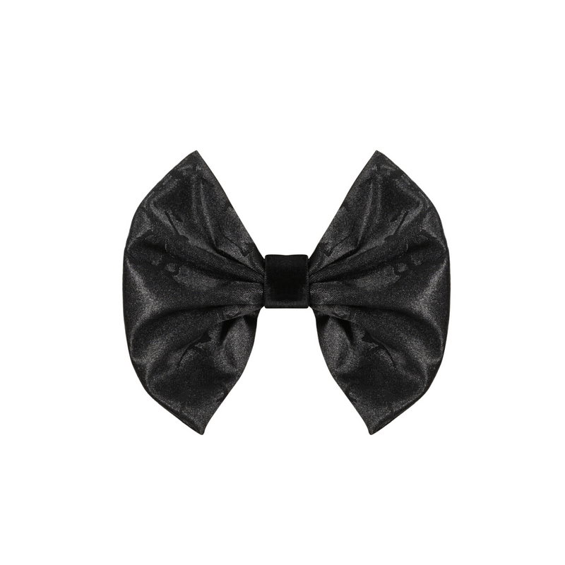 Gothic black jacquard bowtie for men with elegant lace-up design, perfect male accessory for stylish outfits.