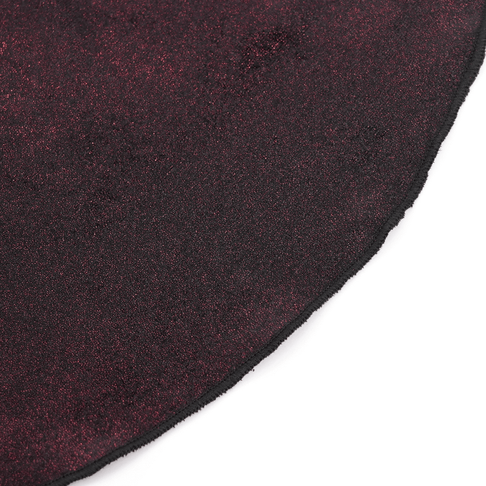 Close-up of a dark burgundy velvet fabric with a soft sheen, perfect for gothic or romantic fashion.