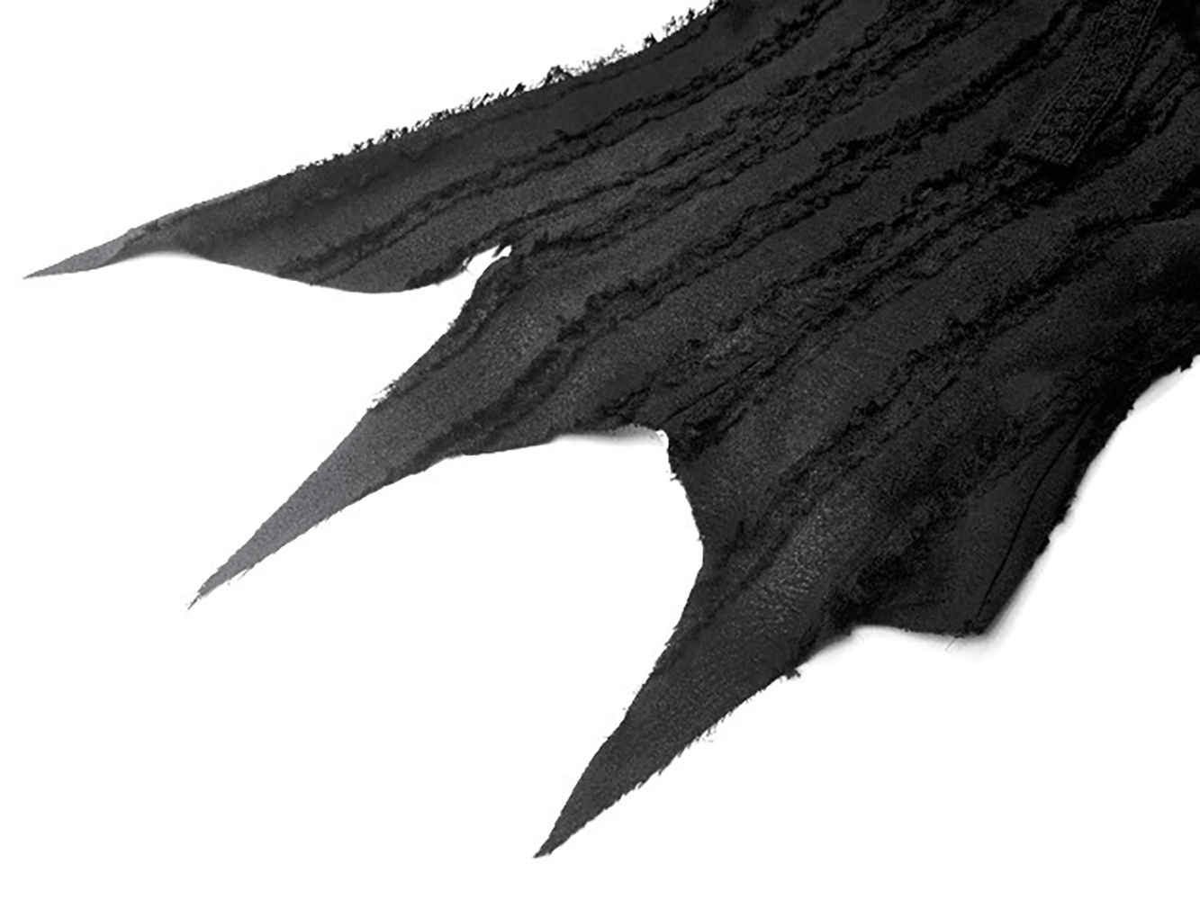 Gothic Lace Ruffle Long Sleeve Shirt with Button Closure featuring elegant black ruffles and textured fabric detail.