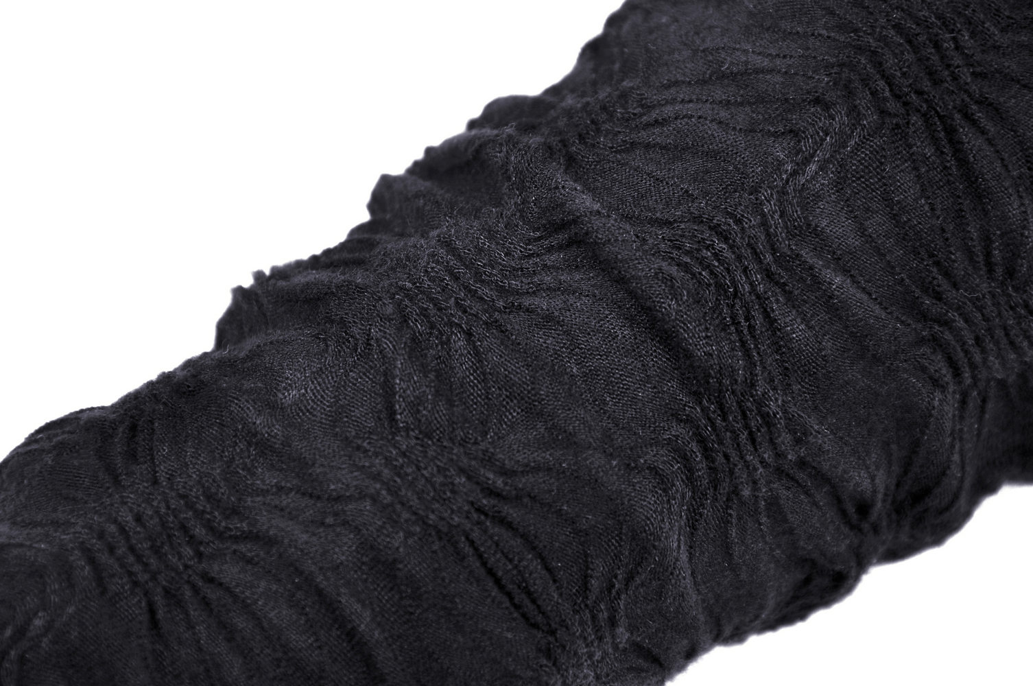 Gothic Lace Spiderweb Fingerless Gloves for Women showing intricate black lace design with spiderweb texture.