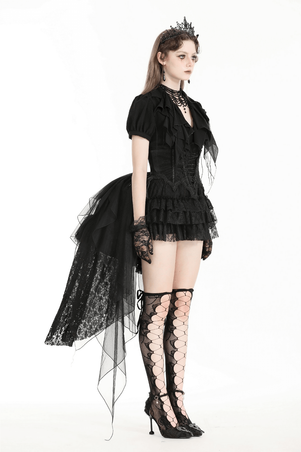Gothic Lace-Up Corset Belt with Intricate Detailing