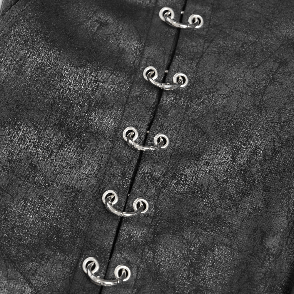 Gothic Lace Up Flared Pants with Metal Eyelet Details featuring intricate metal eyelet lacing.