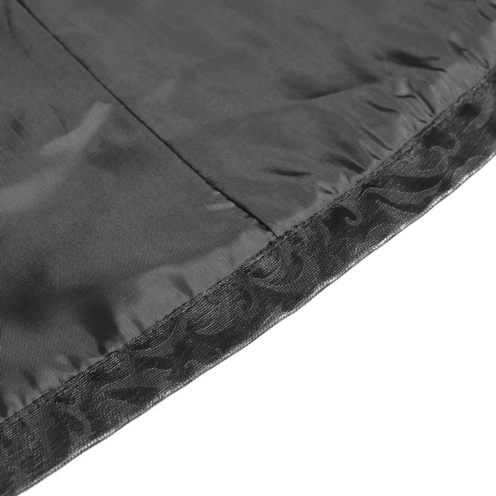 Manteau Queue de Pie Brocart Gothique Victorien avec Bordure en Velours Rouge Vin