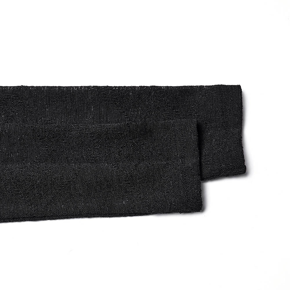 Gothic Long Sleeve Black Dress with Chains and Straps decorative black fabric straps for a punk-inspired look.