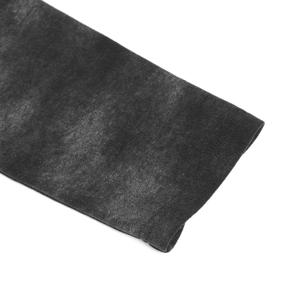 Gothic Long Sleeve Top with Chains and Cutout Design sleeve detail showcasing distressed fabric.