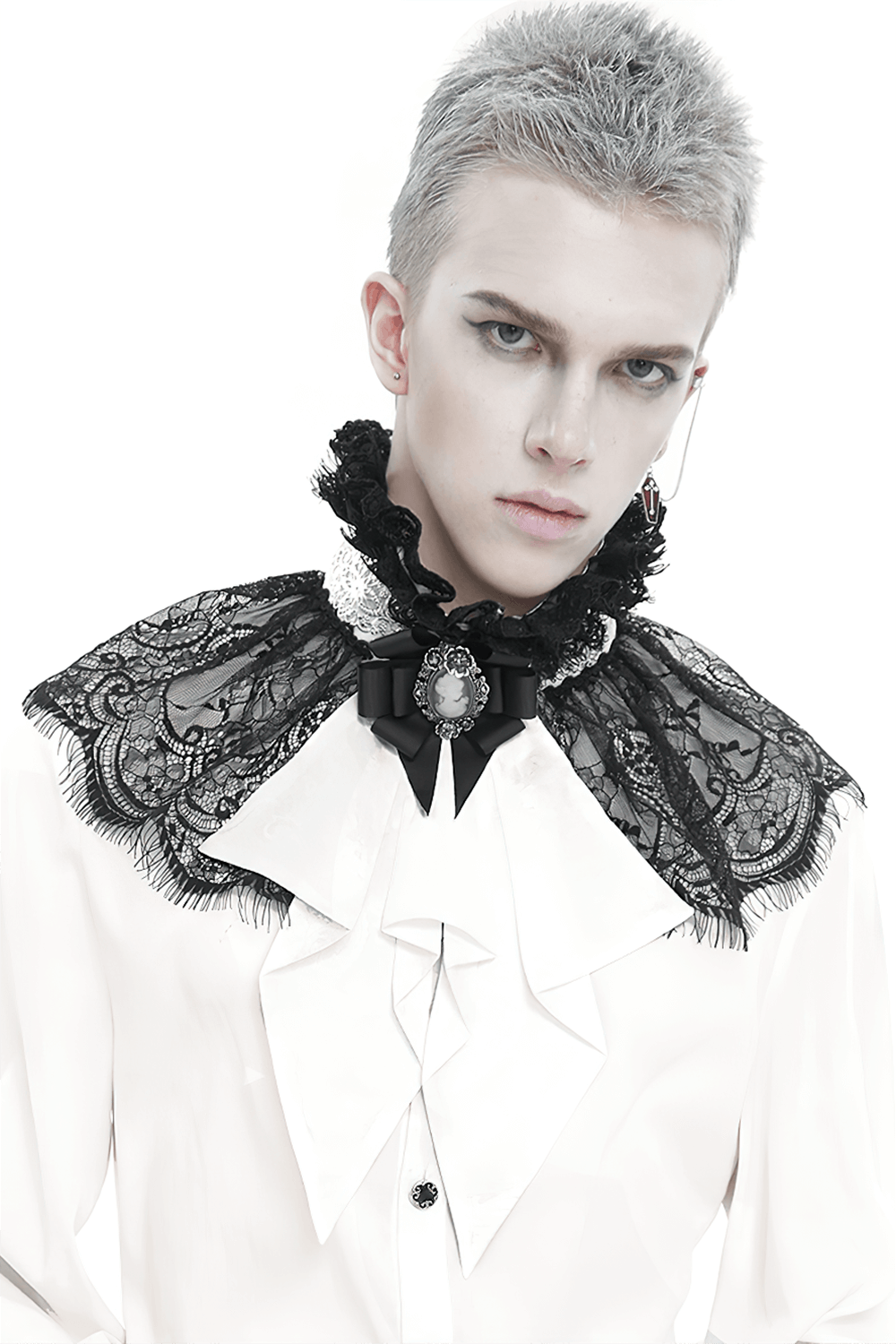 Neck Ruffle Male Rock Style Neckwear - Edgy Accessories for Men and Women