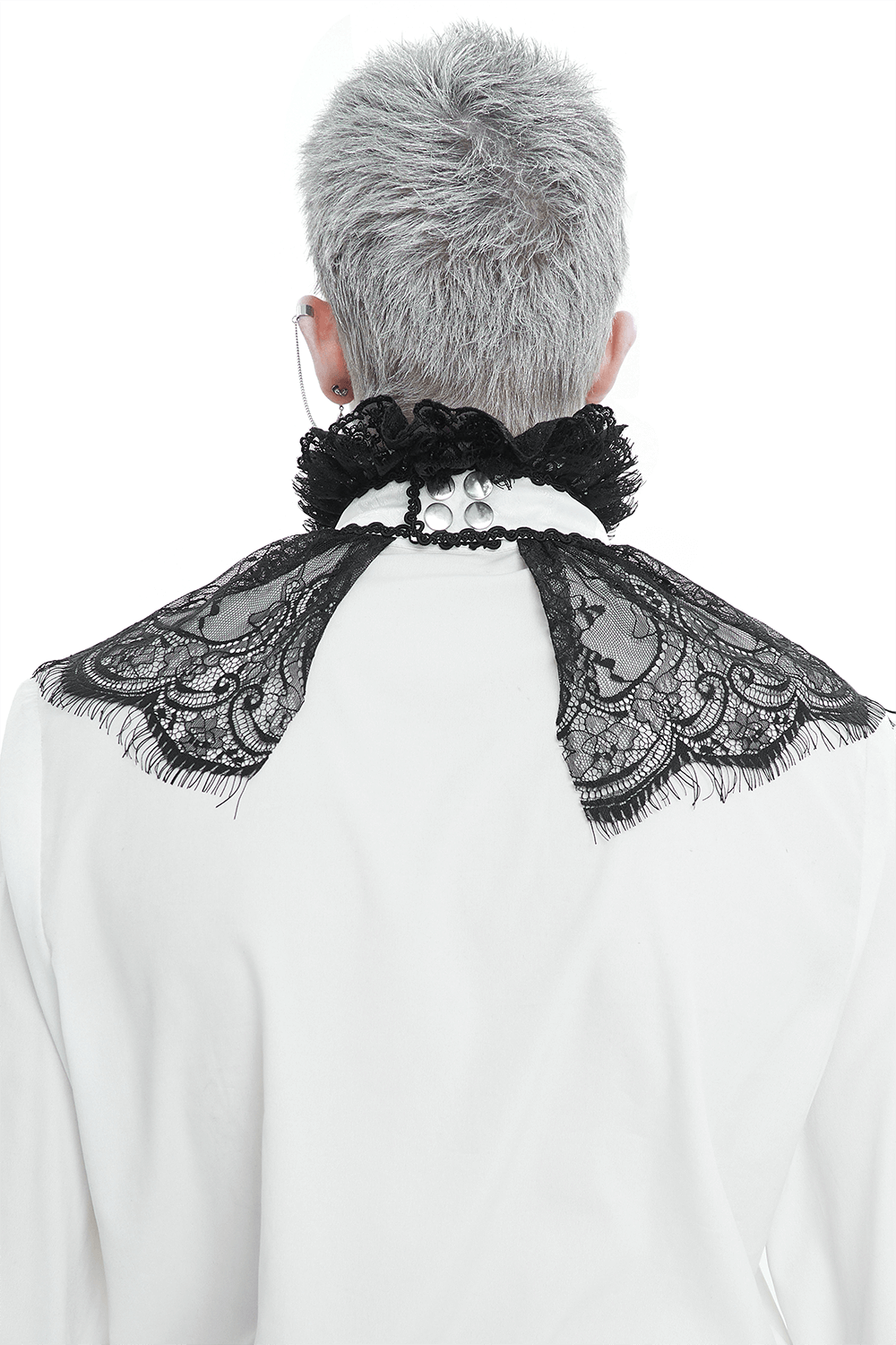 Neck Ruffle Male Rock Style Neckwear - Edgy Accessories for Men and Women