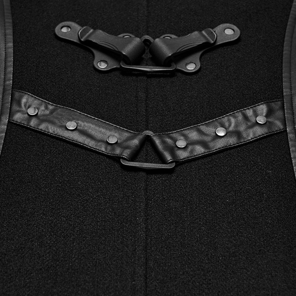 Gothic Military Armor Long Punk Coat With Studded