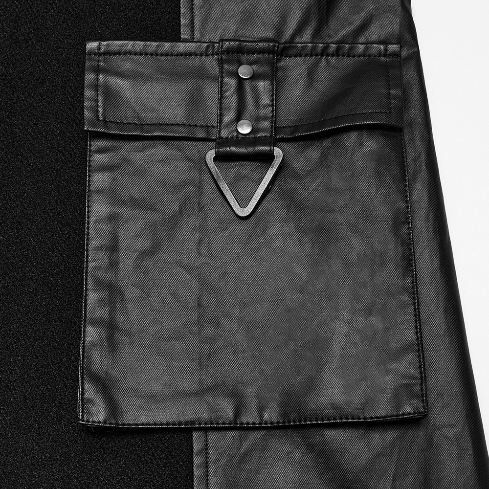 Gothic Military Armor Long Punk Coat With Studded