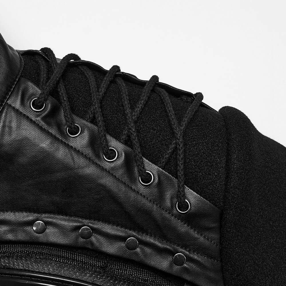 Gothic Military Armor Long Punk Coat With Studded