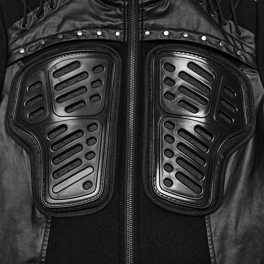 Gothic Military Armor Long Punk Coat With Studded