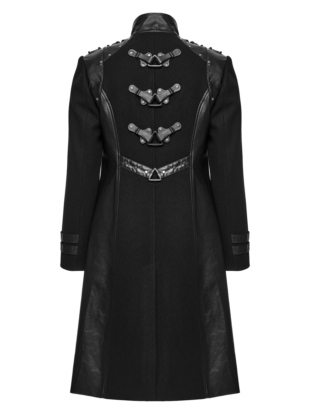 Gothic Military Armor Long Punk Coat With Studded