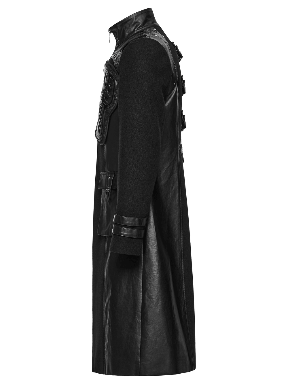 Gothic Military Armor Long Punk Coat With Studded