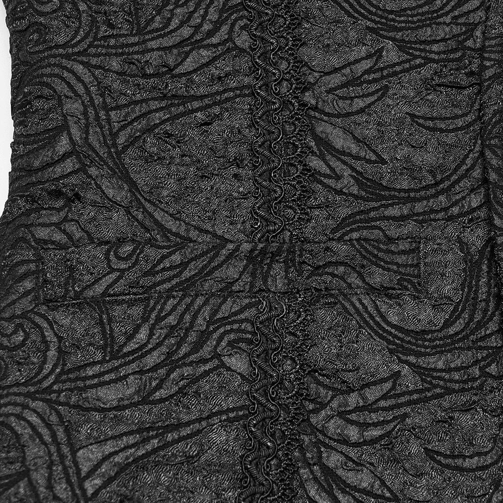 Gilet gothique minimaliste en brocart gaufré