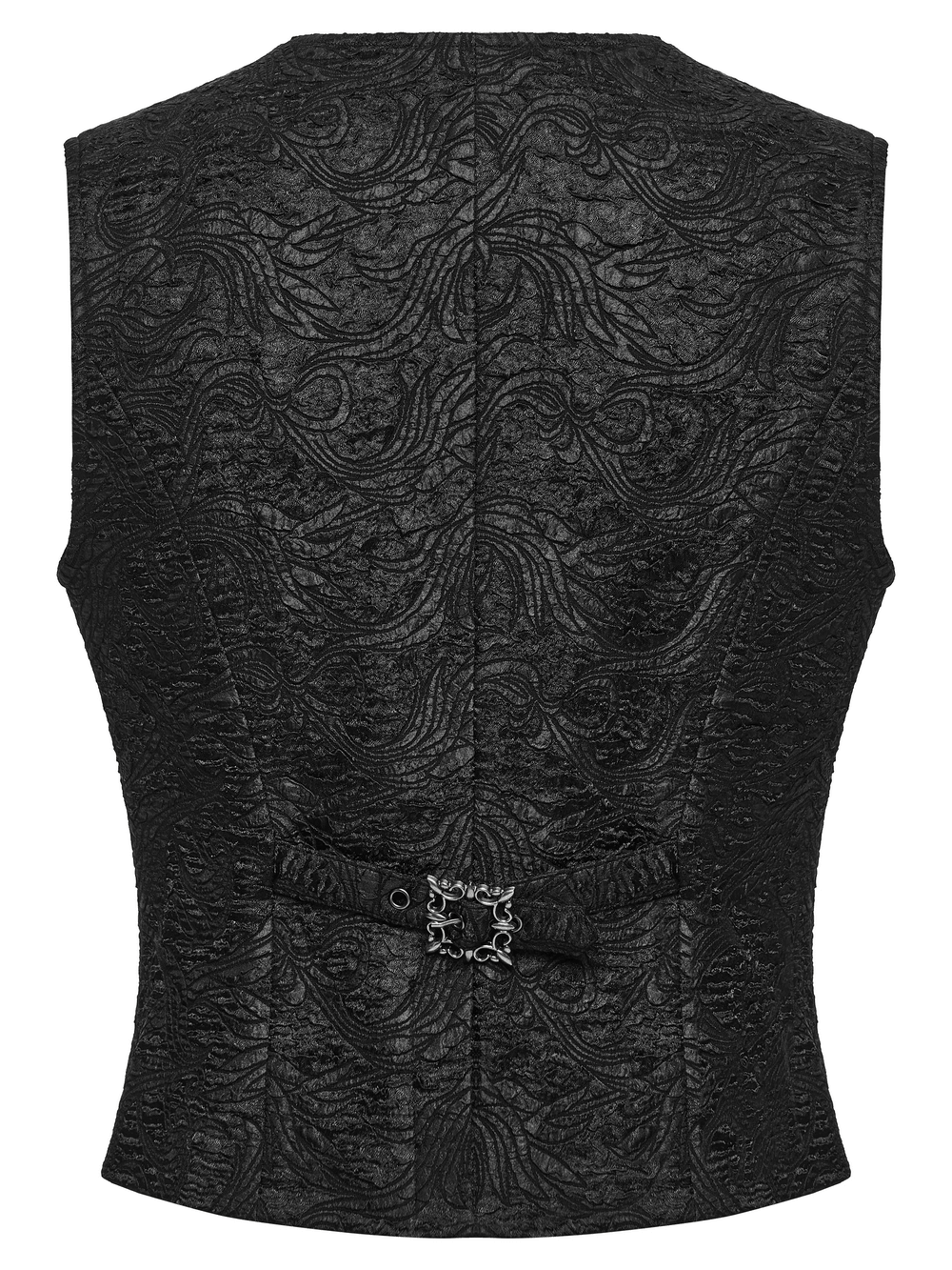 Gilet gothique minimaliste en brocart gaufré