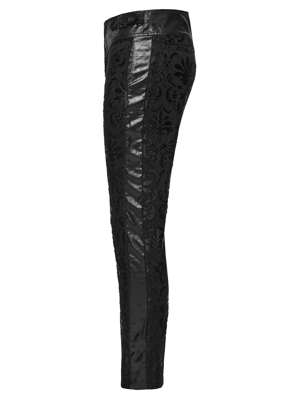 Gothic Palace Embroidered Pants with Adjustable Waist showcasing elegant retro floral design and comfortable fit.