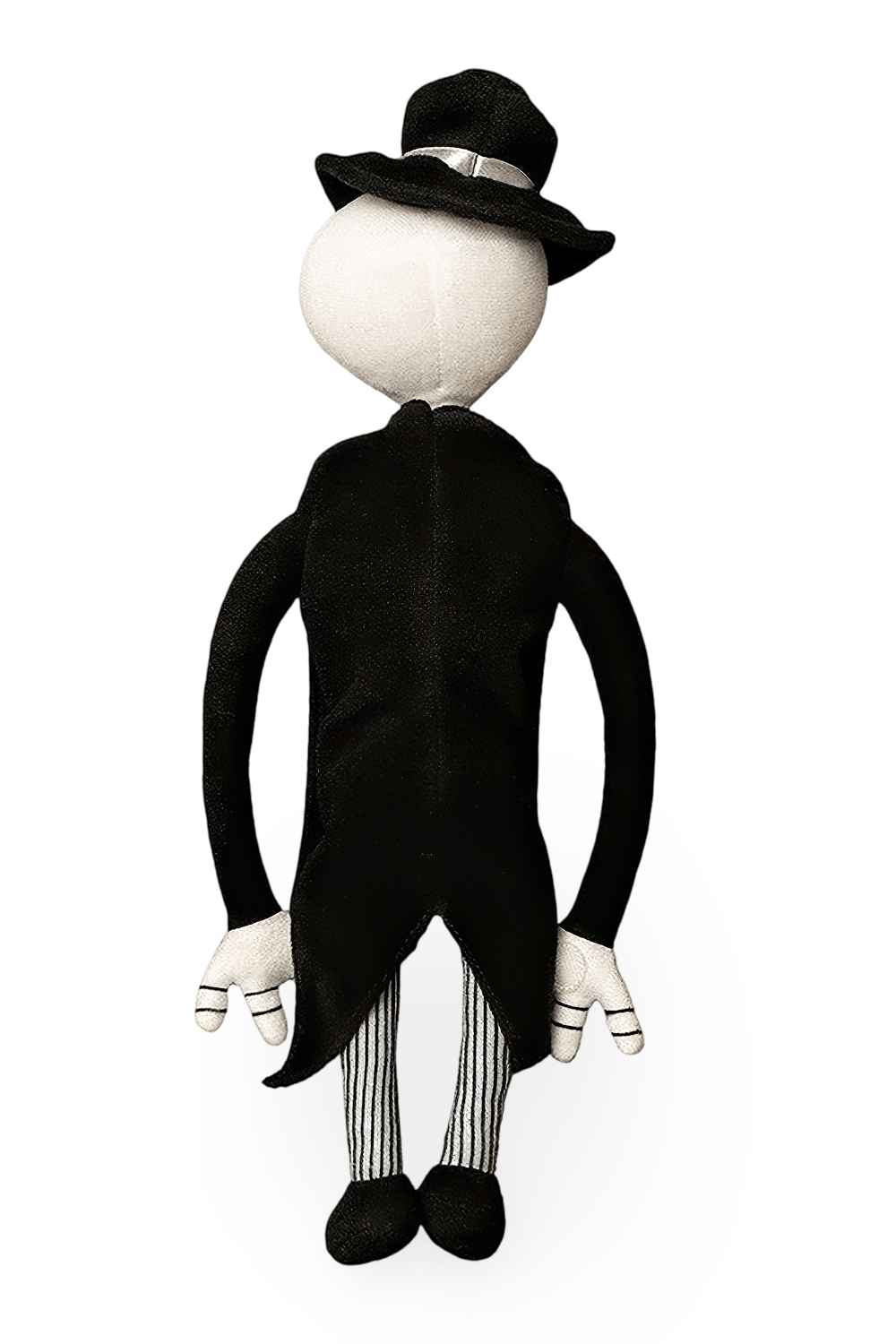 Gothic Papa Dread Halloween Guardian Plush Doll in black attire with a hat, perfect for Halloween traditions.