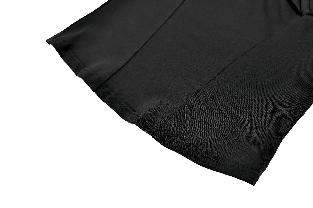 Haut noir sans manches avec harnais pentagramme gothique