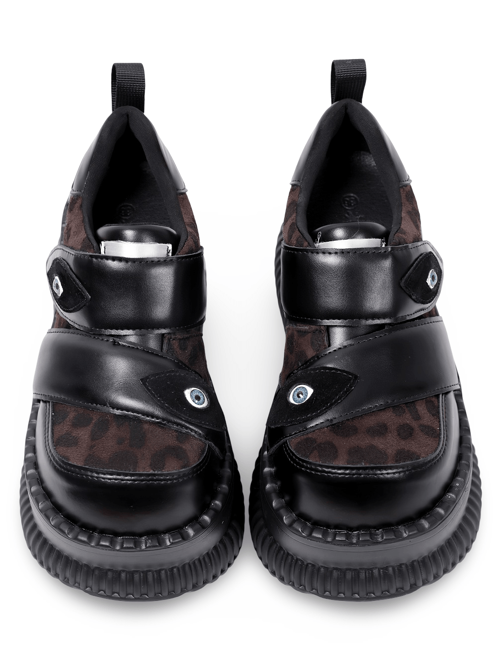 Gothic-Plateau-Loafer mit Leoparden-Mikrofaser-Detail