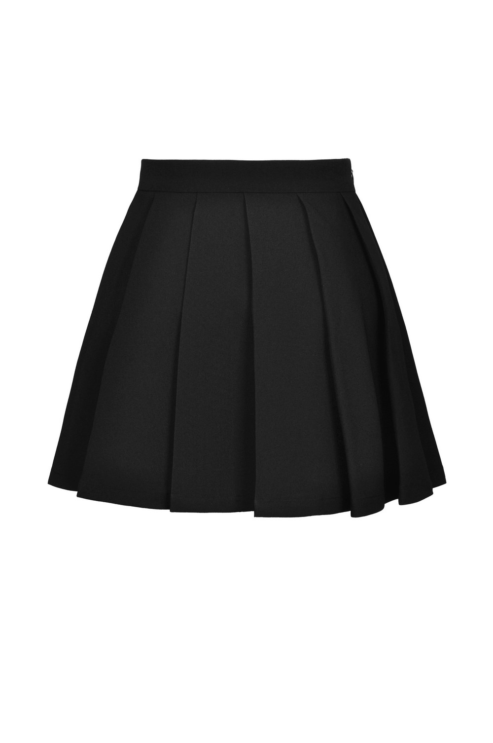 Gothic Pleated Mini Skirt With Side Zipper Detail 