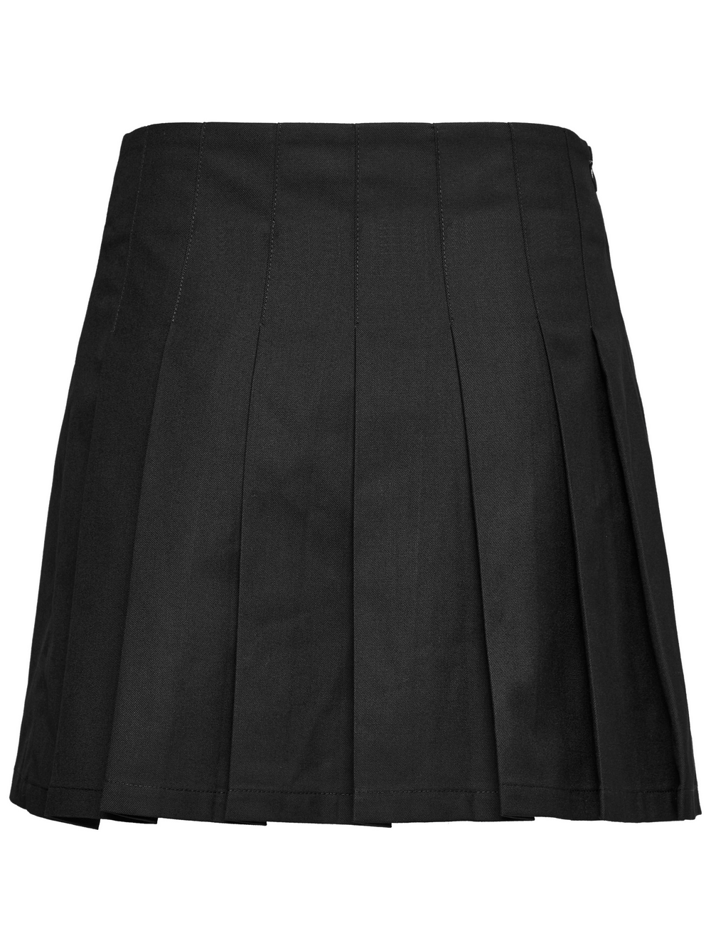 Gothic pleated skirt for women with buckles and rivet details, perfect for a bold punk style.