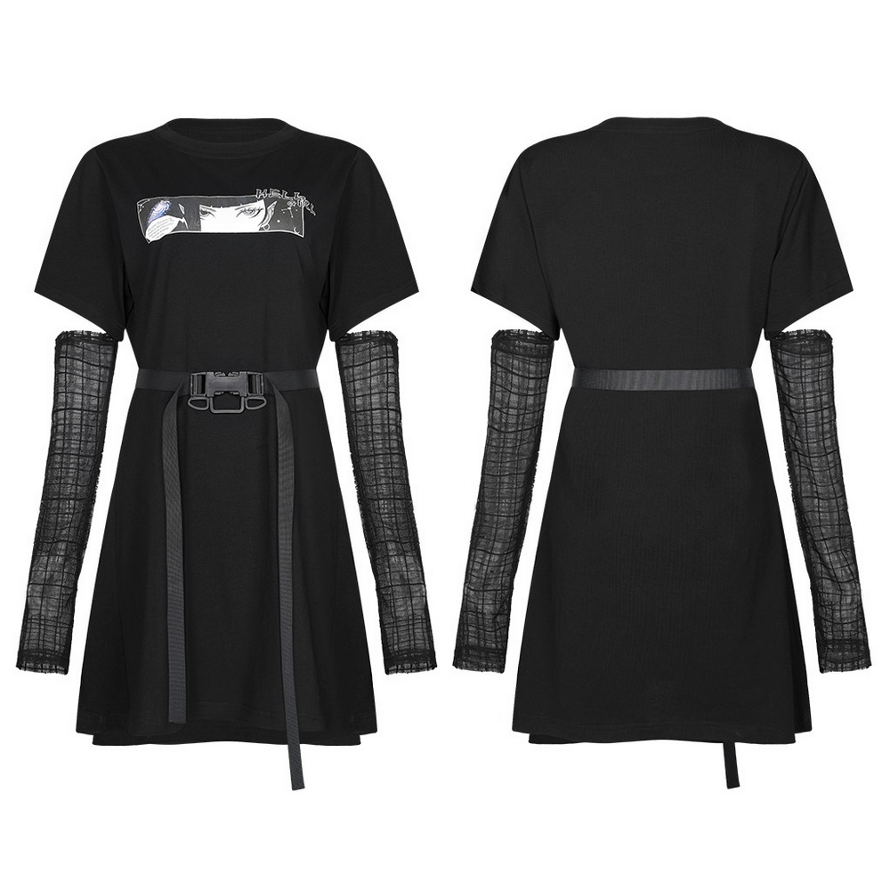 Women's Gothic Off-shoulder Strappy Mesh Dresses main image 0