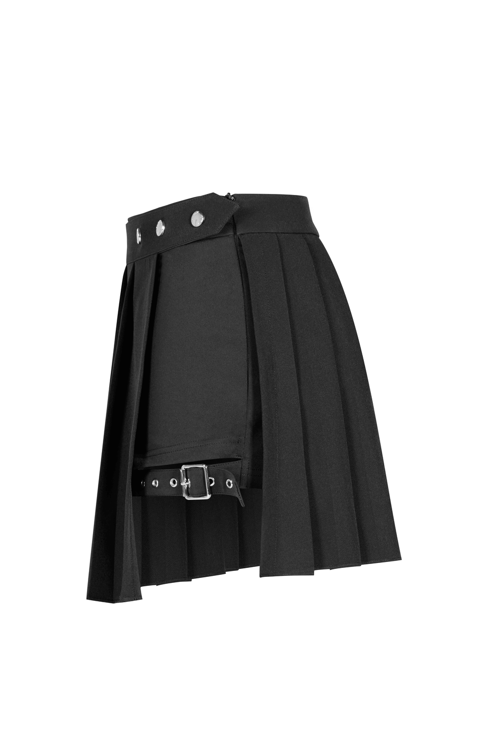 Gothic Punk Plaid Mini Skirt Asym Falsies Two-Piece