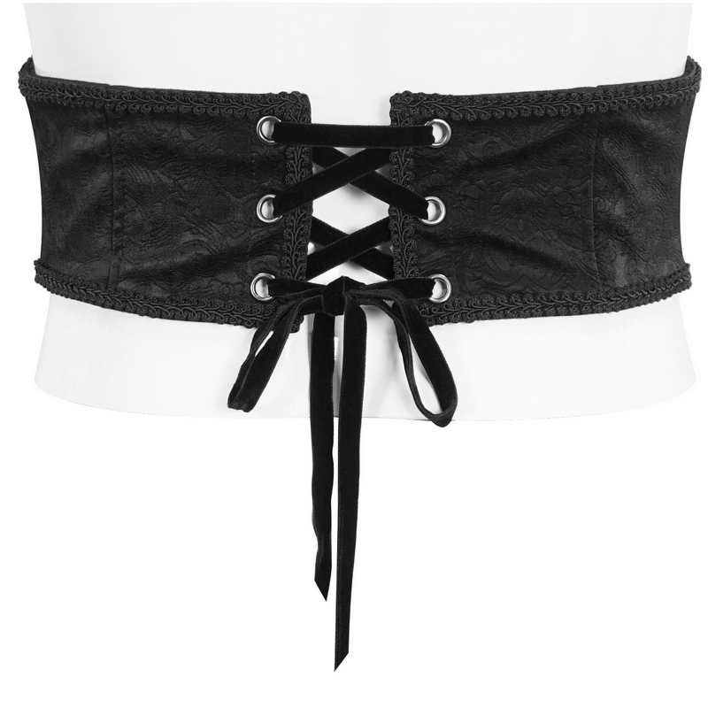 Men's gothic punk girdle with lace-up design and intricate detail, perfect for edgy, rebellious fashion.