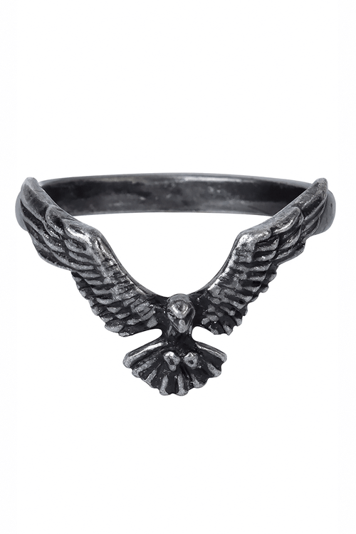 Bague Ravenette Gothique avec Design de Corbeau Volant