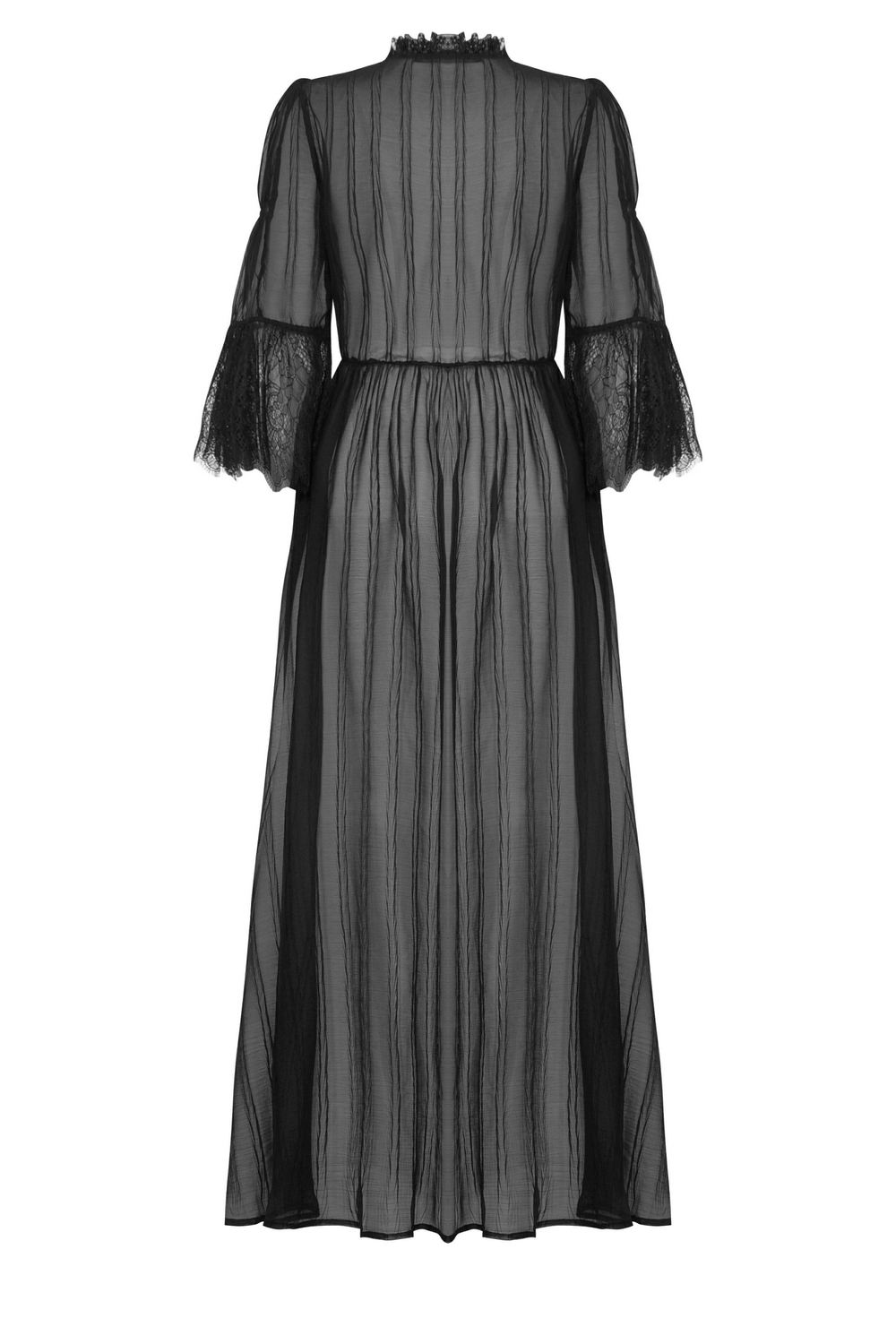 Gothic Sexy Mesh Spliced Long Outerwear for Women