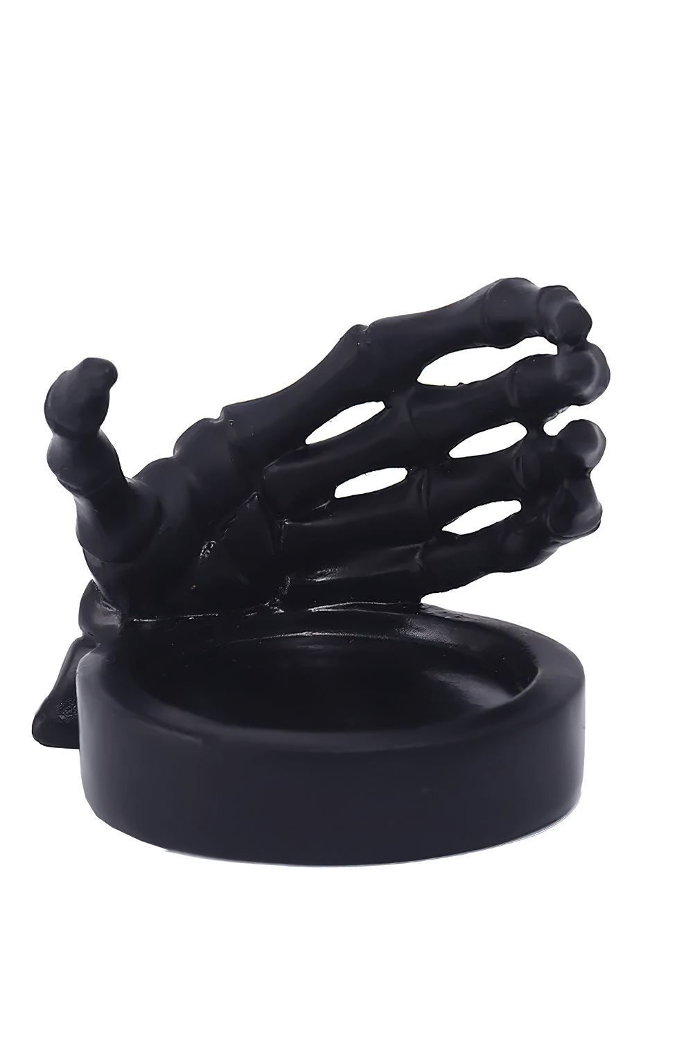 Gothic Skeletal Hand Candle Holder for Dark Decor - black skeleton hand taper candle stand.