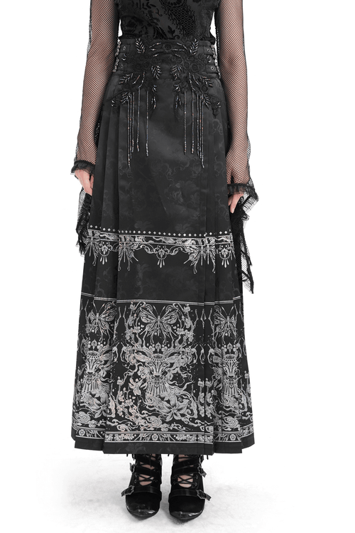 Jupe gothique avec embellissements et design complexe