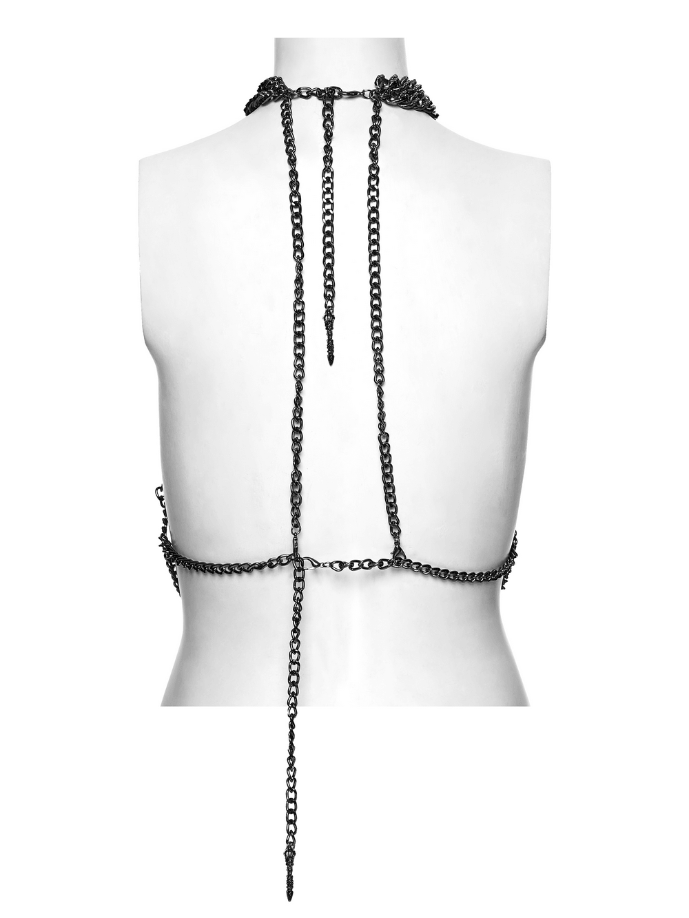 Gotisches Schädel-Kettengeschirr im Cyberpunk-Stil für Damen