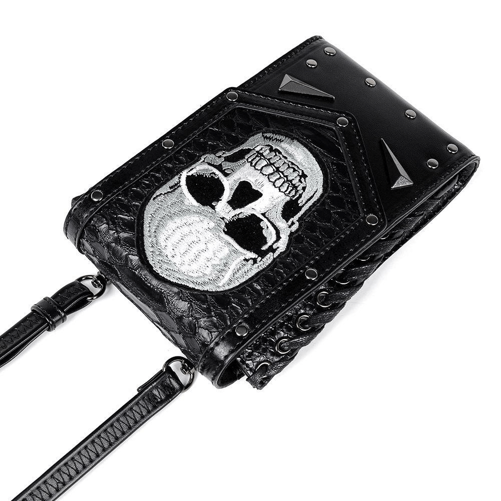 Gothic Skull Crossbody Bag With Adjustable Strap / Motorcycle Waist Pack - HARD'N'HEAVY