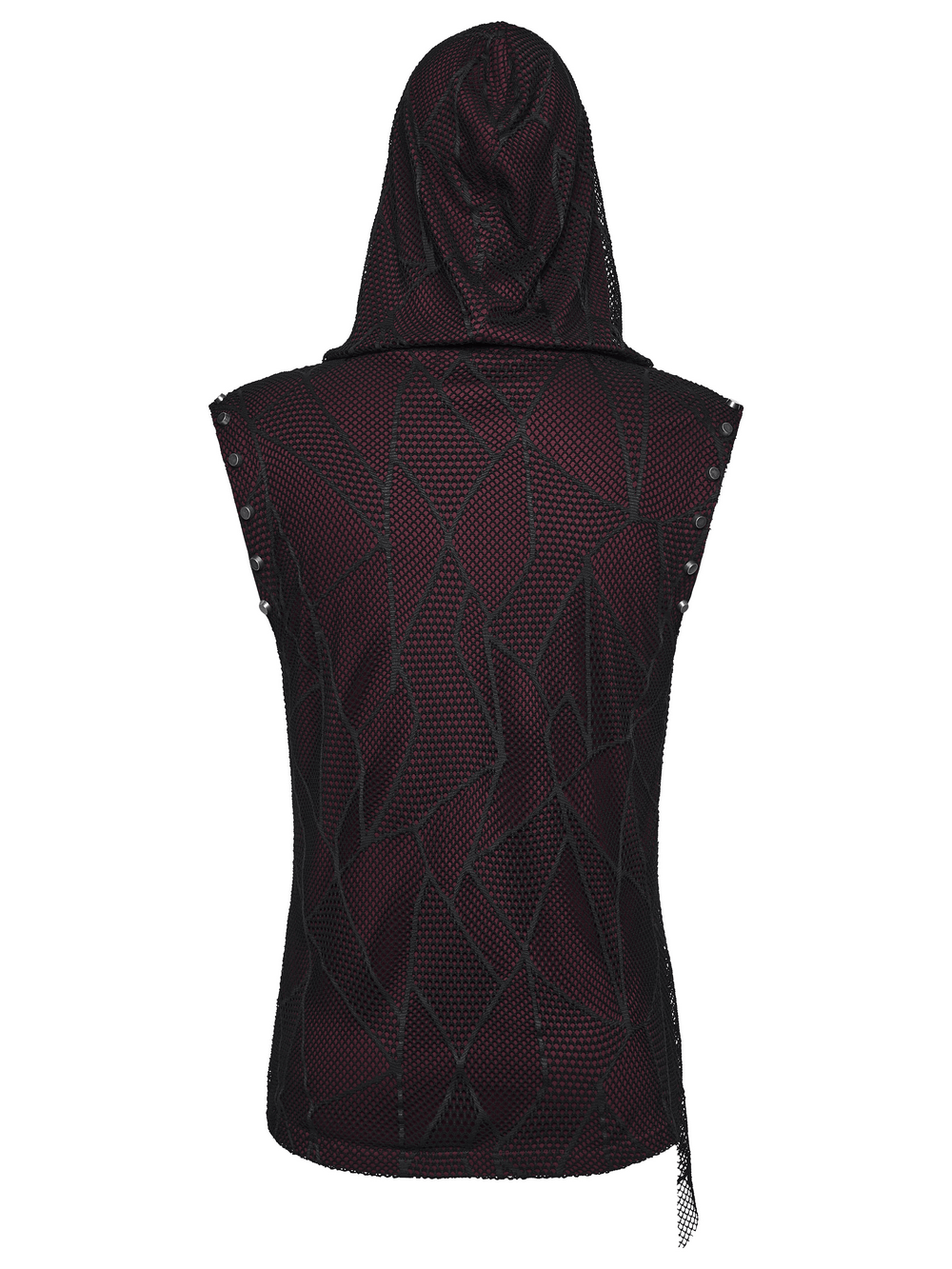 Gothic Spider Mesh Hooded Sleeveless Punk Top