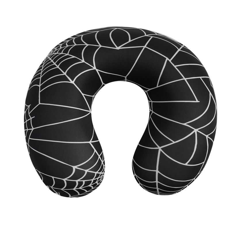 Gothic Spider Web Printed Pillow / Comfortable Zipper U-shaped Travel Pillow - HARD'N'HEAVY