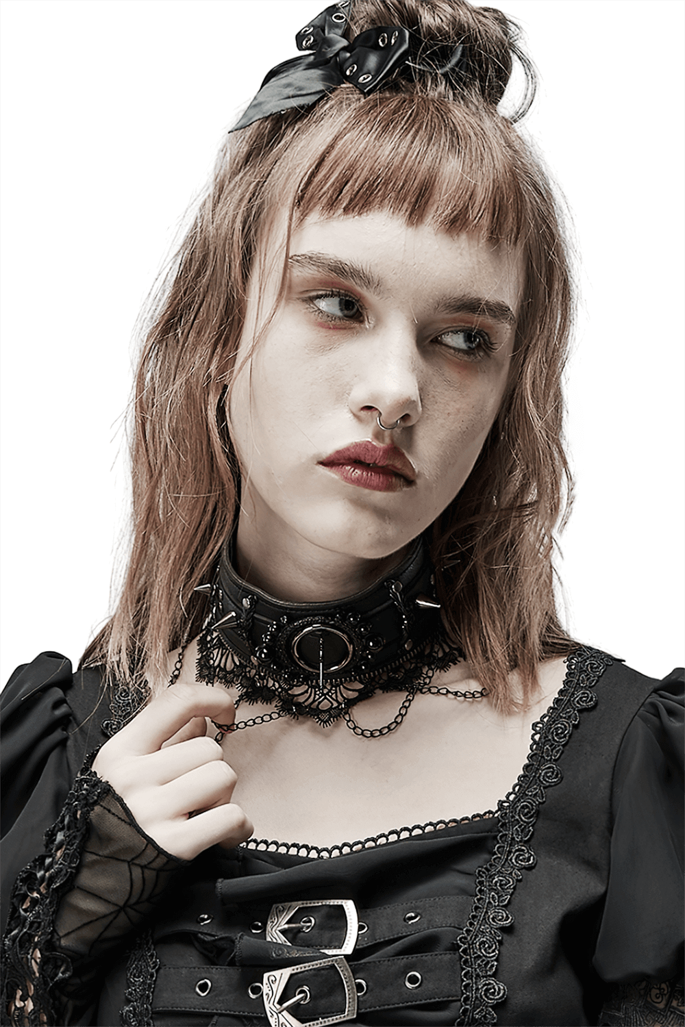 Neck Ruffles Goth Rock Style Neckwear - Edgy Accessories for Men and Women