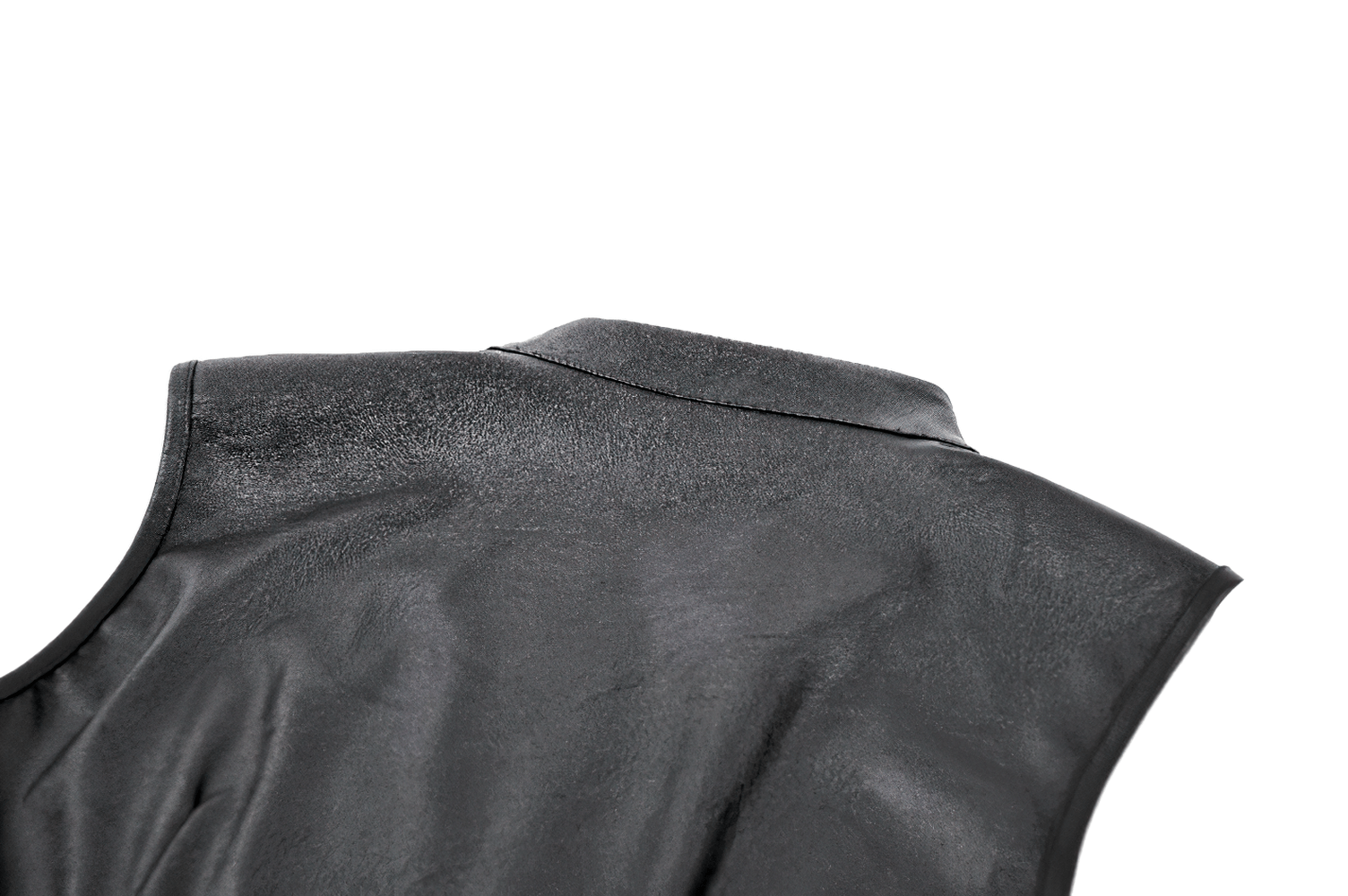 Gothic Studded Faux Leather Crop Top with Zipper