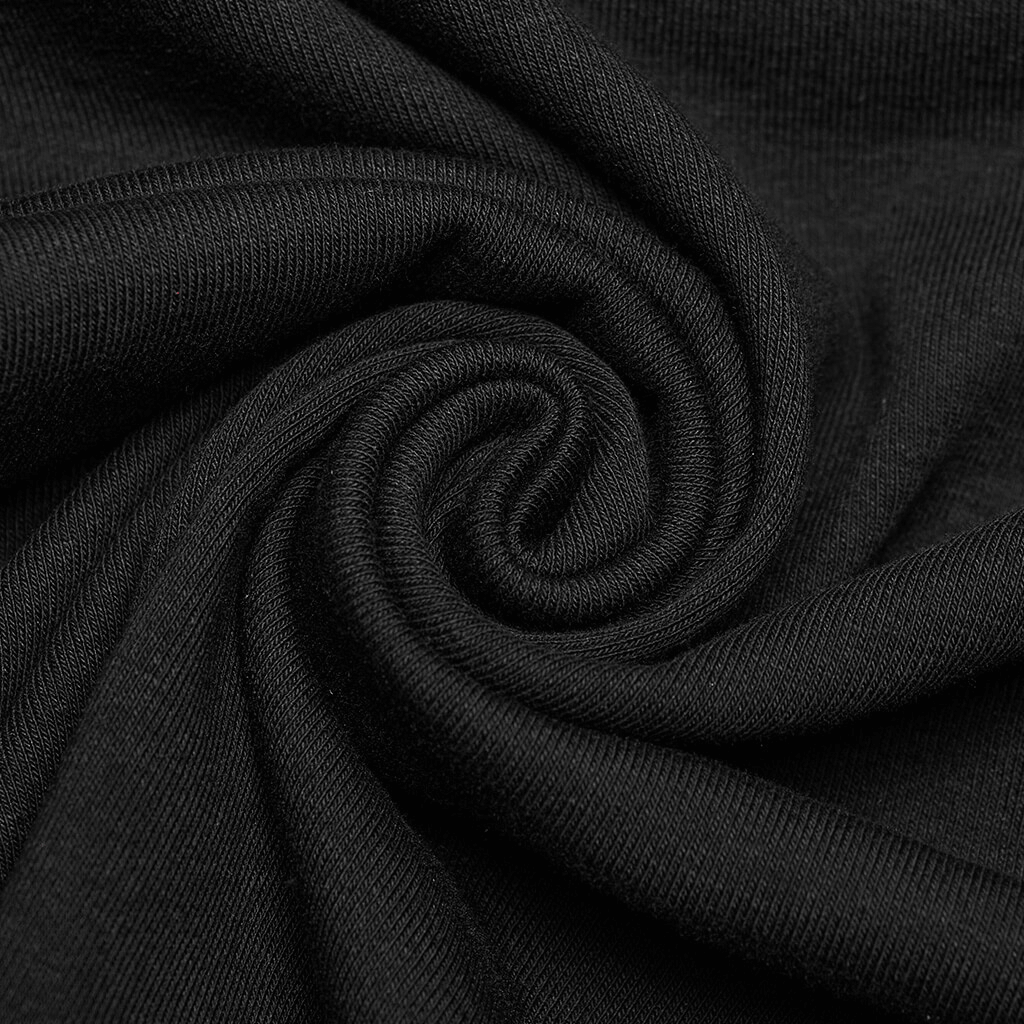 Gothic Style Asymmetric Black Mesh Sleeve Dress
